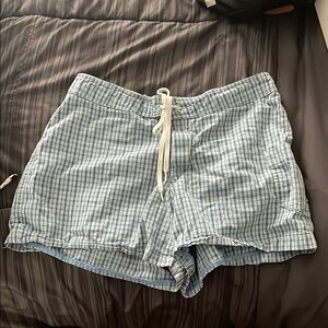 Blue Checkered Women's Shorts